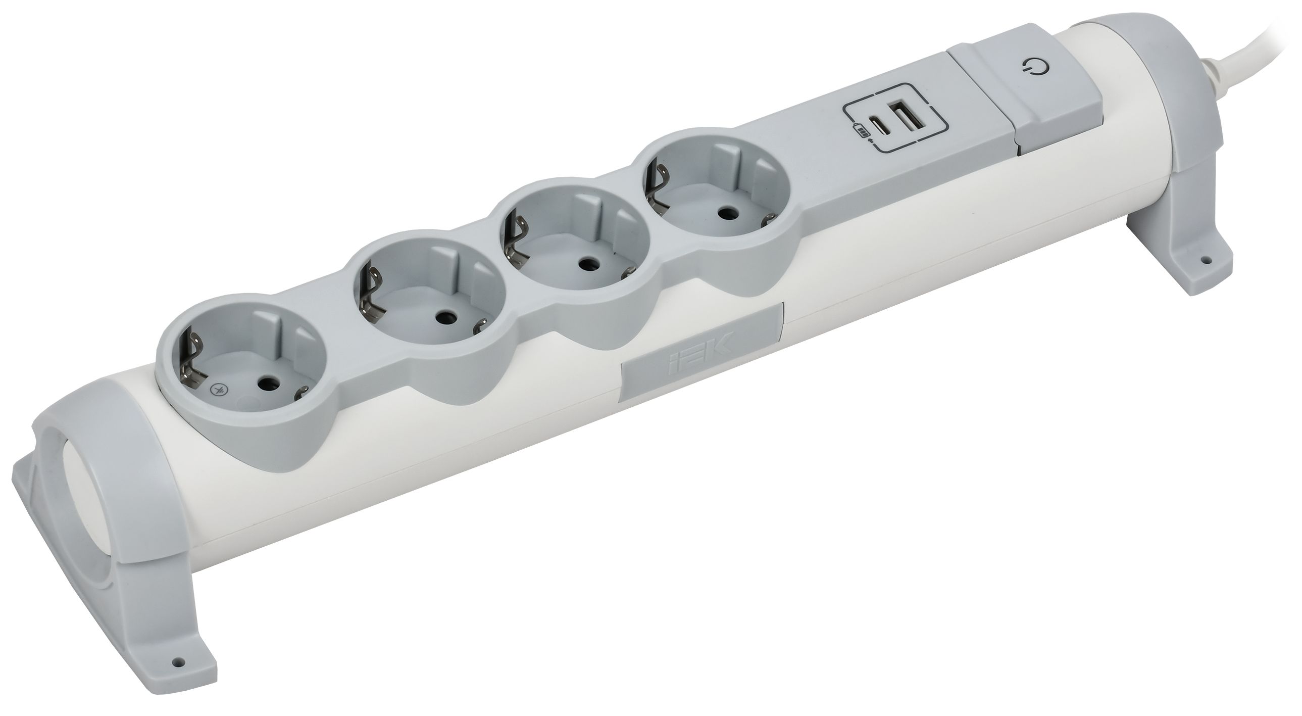 IEK COMFORT Удл. У04К 3м 3х1,5мм2 16А USB A+C 20Вт бел. фото