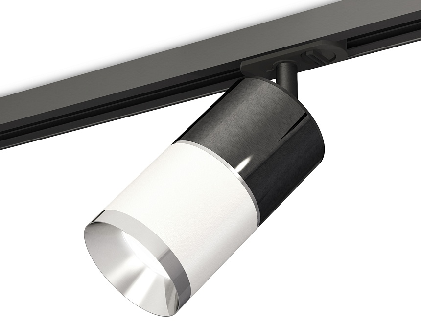 Ambrella Комплект трекового светильника XT7401050 SWH/DCH/PSL/SBK белый песок/черный хром/серебро полированное/черный песок MR16 GU5.3 (A2537, C7403, фото