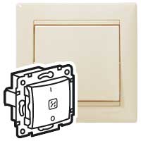 Legrand Valena Крем Выключатель двухполюсный с индикацией 10A 250В. фото