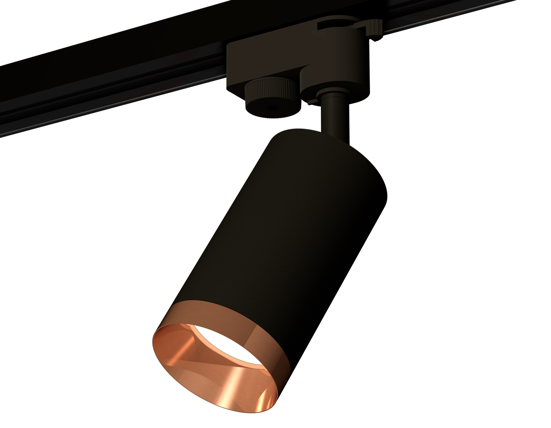 Ambrella Комплект трекового светильника XT6323065 SBK/PPG черный песок/золото розовое полированное MR16 GU5.3 (A2521, C6323, N6135) фото