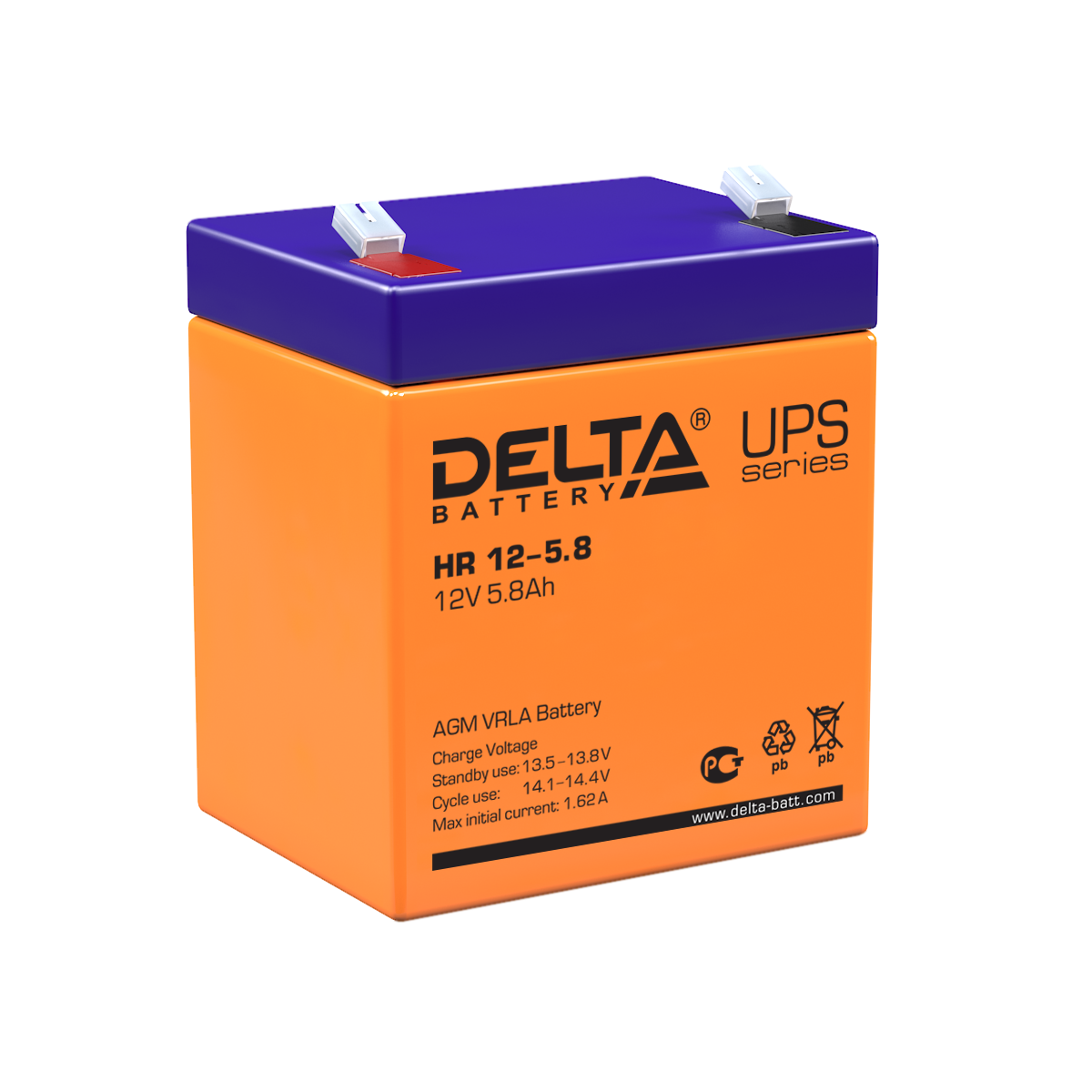 Delta Аккумуляторная батарея HR 12-5.8 (12V/5.8Ah) фото