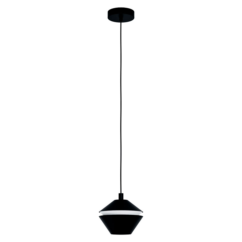 Eglo 98681 Подвес PERPIGO, 1X5W(GU10-LED), сталь, черный/пластик, белый фото
