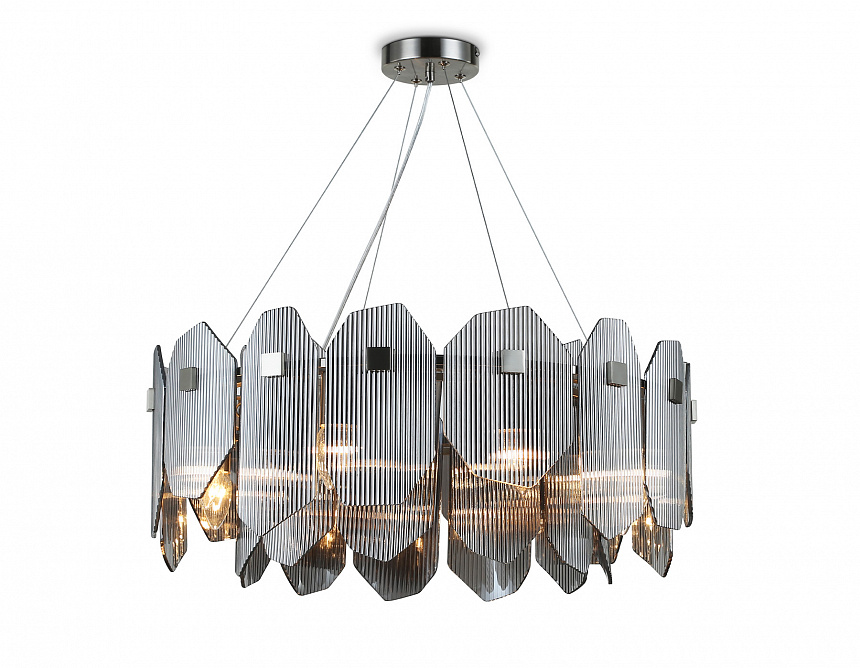 Ambrella Светильник подвесной LH31203/8 SN/SM сатин никель/дымчатый E14*8 max 40W D650*270 фото