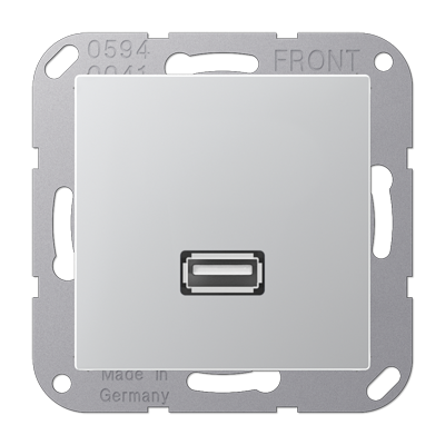 JUNG A 500 Алюминий Накладка/вставка для розетки USB фото