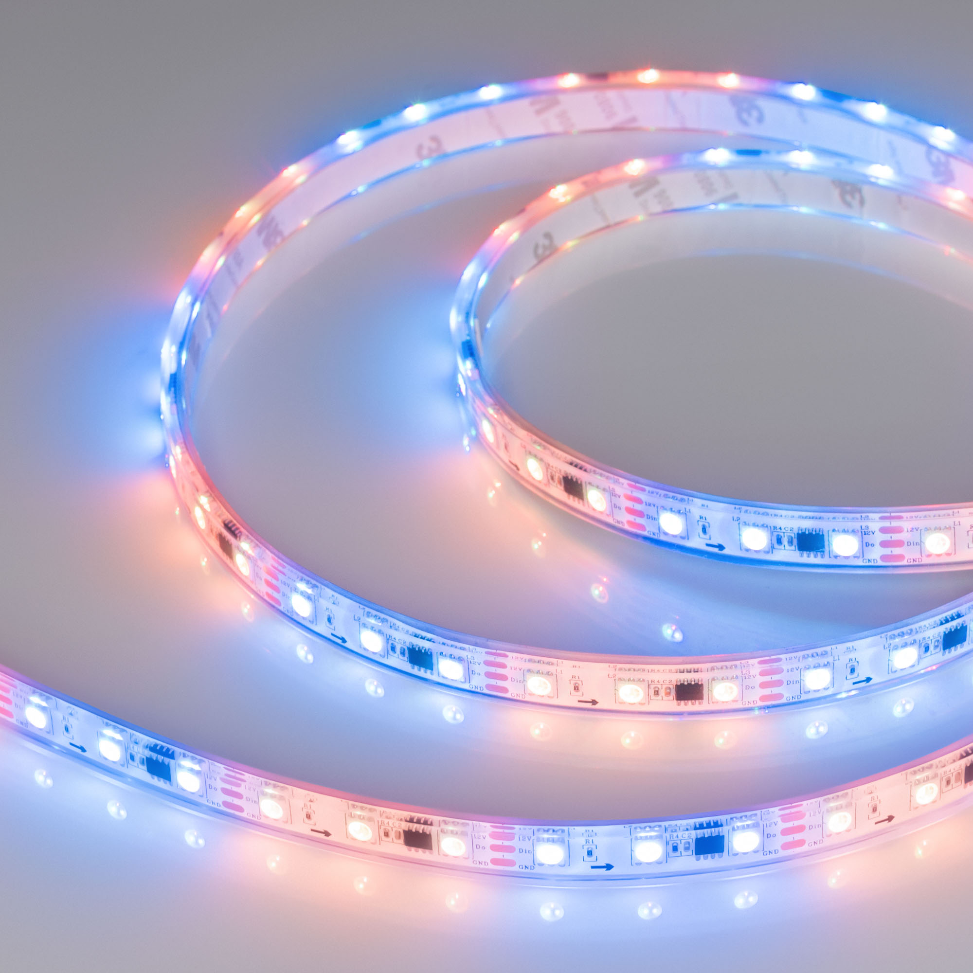 Arlight Лента герметичная SPI-PFS-B60-12mm 12V RGB-PX3 (14.4W/m, IP67, 5060, 5m) (Закрытый, IP67) фото