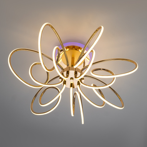 Citilux SALMA SMART CL224A172 RGB LED Умная люстра Золото фото