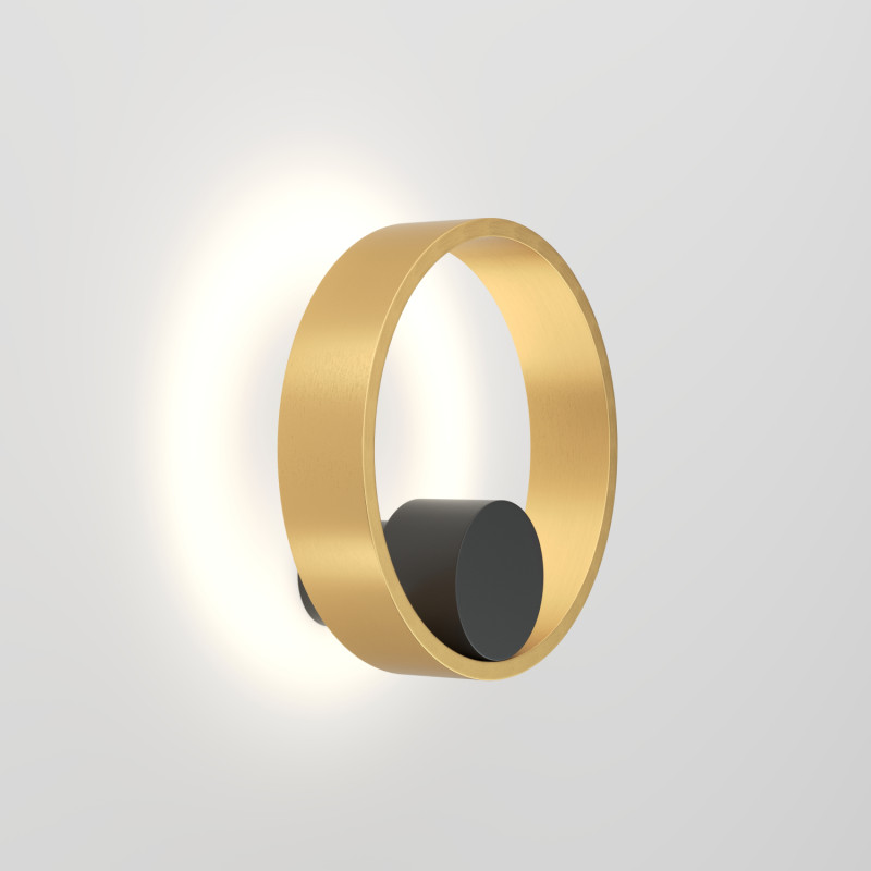 Denkirs DK5060-BK+SG Бра ORBIT, IP20, 3000К, LED, 10 Вт, черный + сатинированное золото, алюминий фото