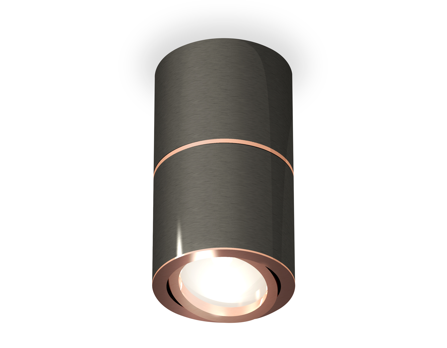 Ambrella Комплект накладного поворотного светильника XS7403100 DCH/PPG черный хром/золото розовое полированное MR16 GU5.3 (C7403, A2073, C7403, N7005) фото
