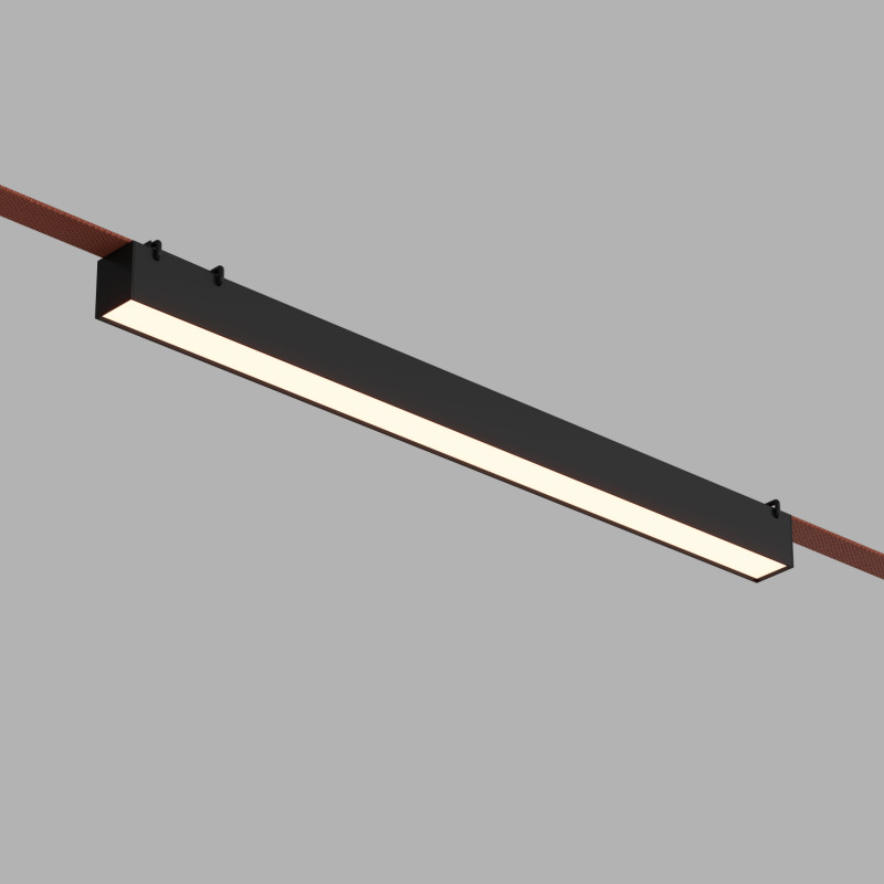 Denkirs DK5577-BK Трековый светильник Belty Linear со светодиодом L642mm H45mm 48V 24W 120° 3000K IP20 черный алюминий фото