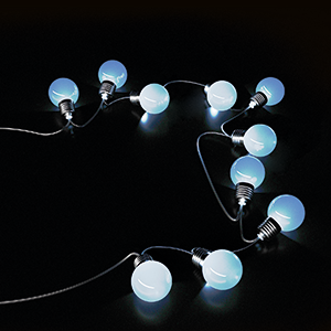 Gauss Гирлянда садовая на солнечной батарее 10 LED ламп Большие Шары Белый свет Solar, 1/24 фото