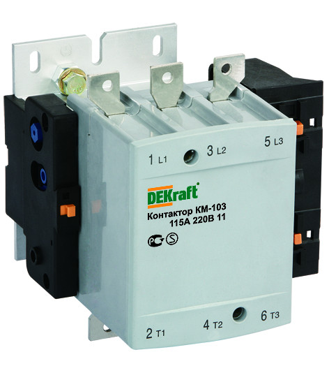Dekraft Контактор 150А 220В АС3 1НО+1НЗ КМ-103 фото