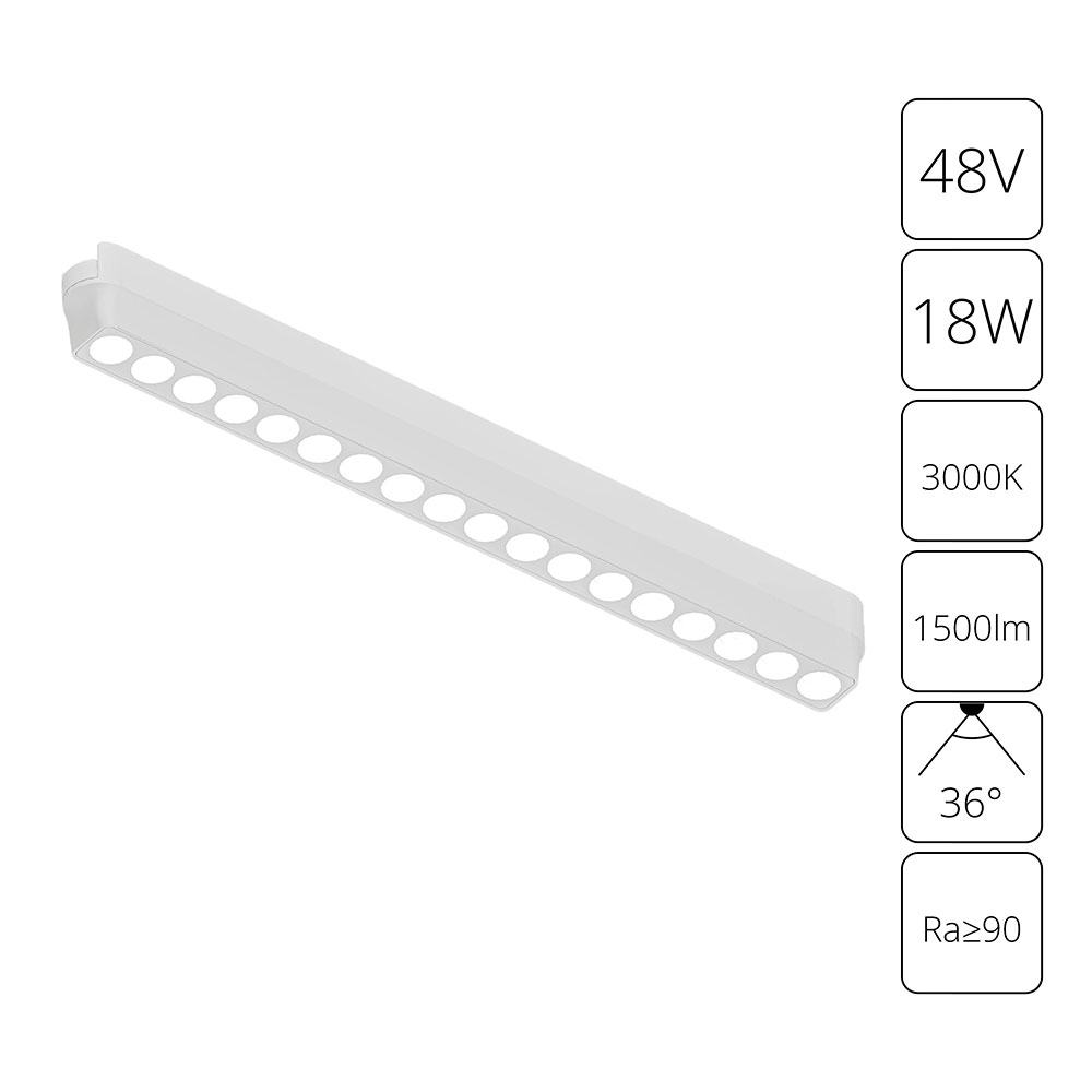 Arte Lamp A1169PL-1WH СВЕТИЛЬНИК ПОТОЛОЧНЫЙ RAPID 48В 18Вт 1500лм 3000К 90+ 36° фото