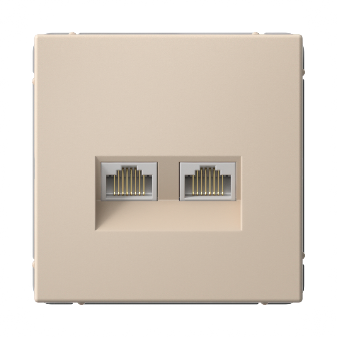 Systeme Electric ArtGallery Песочный Розетка двойная компьютерная RJ45+RJ45, кат. 5е, механизм фото