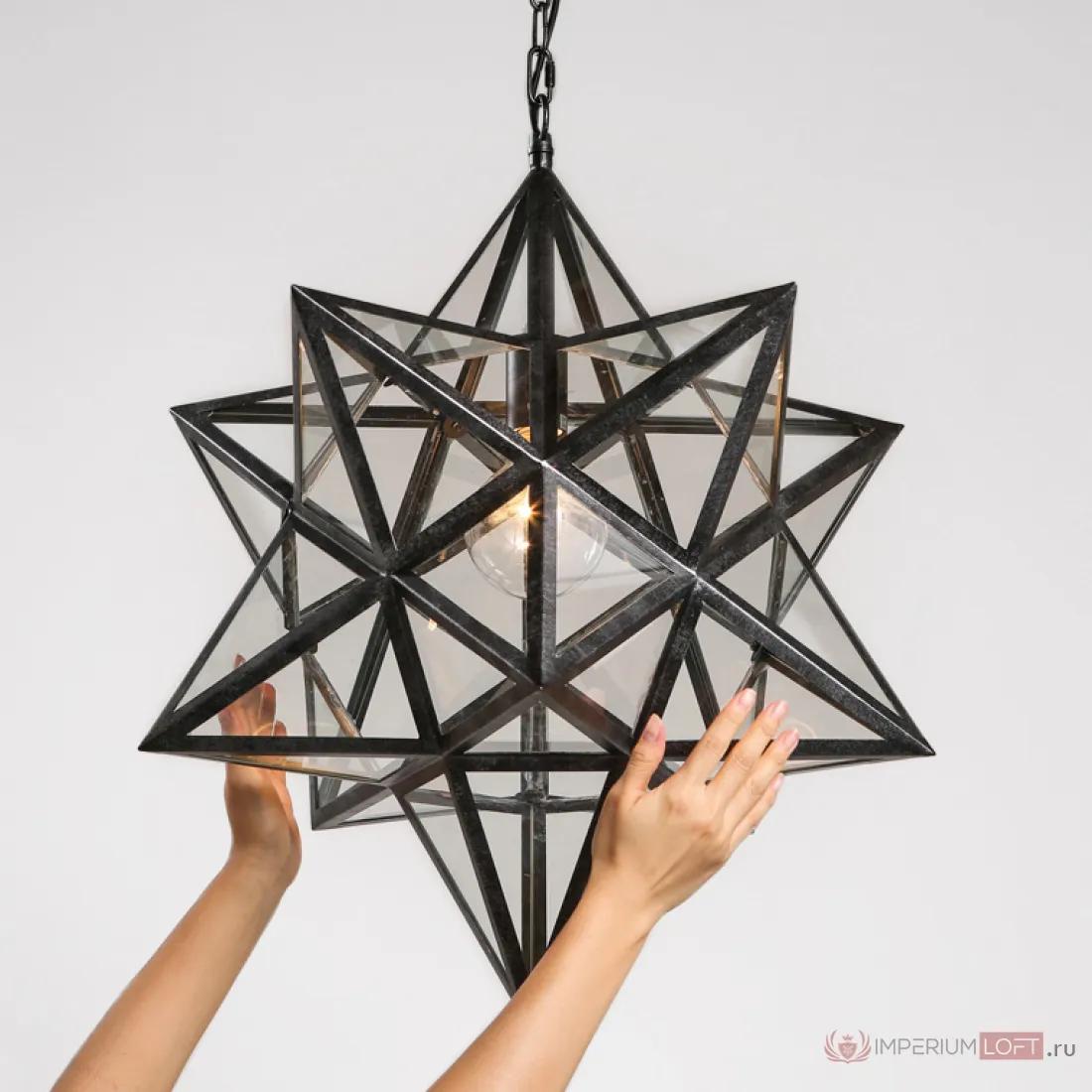 ImperiumLoft Люстра Black Star Clear Glass 50 см фото