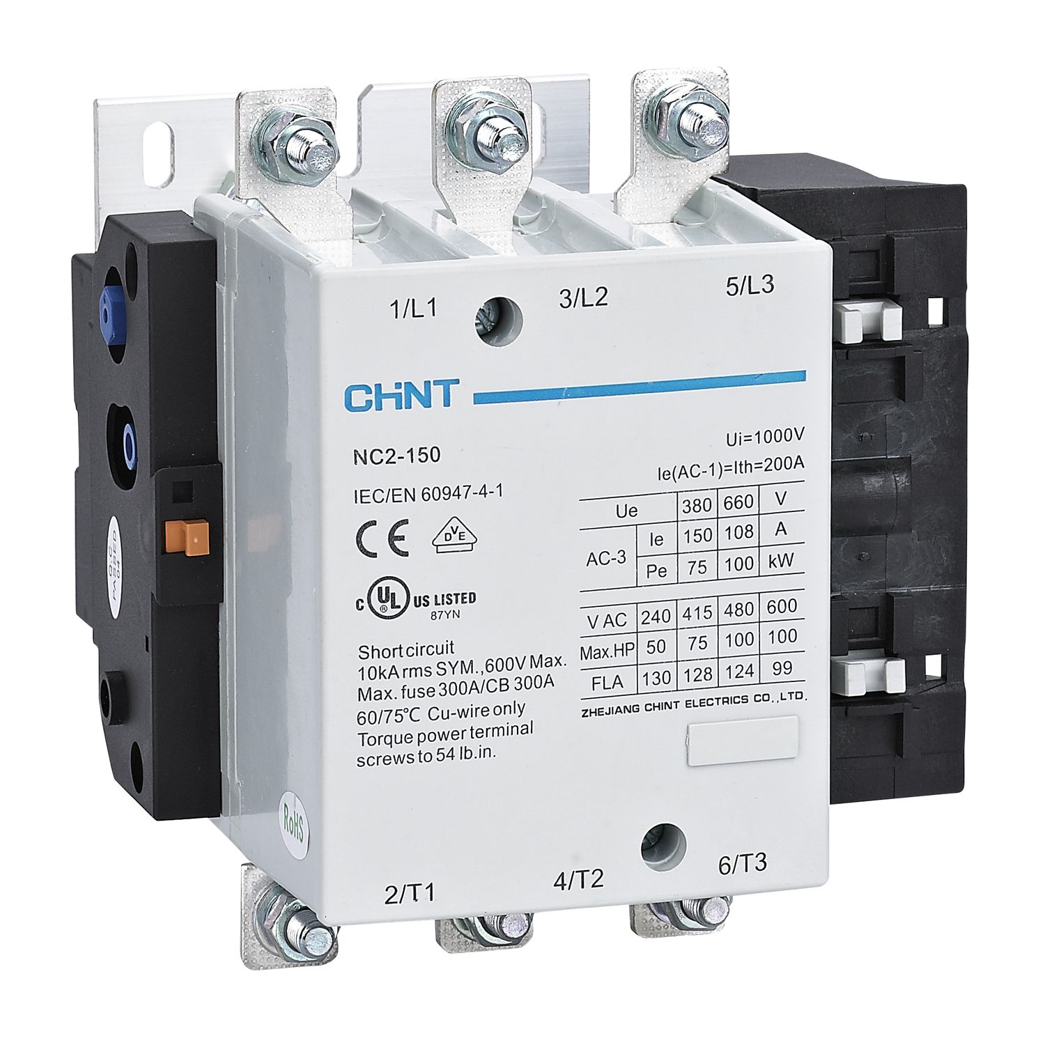 CHINT Контактор NC2-150 150A 400В/АС3 50Гц (Ro) фото