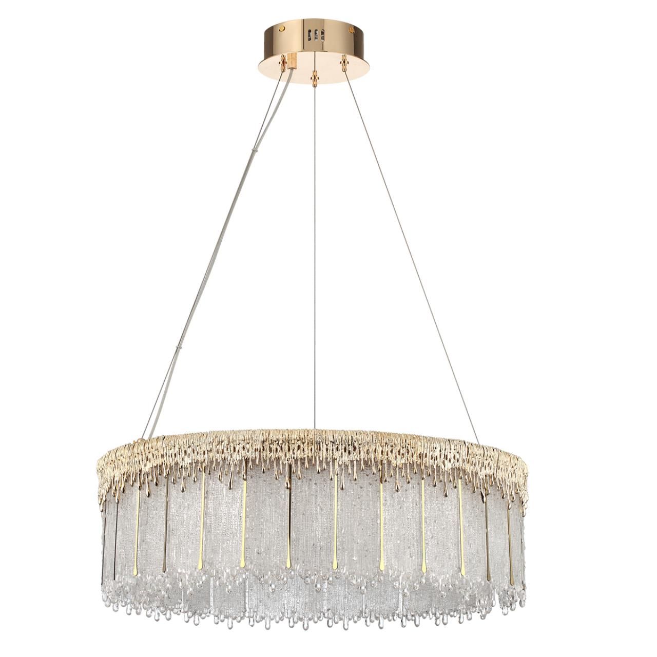 Odeon Light 5091/80L L-VISION ODL25 563 золотой/стекло Люстра LED 80W 3700K 6796Лм CLEO фото
