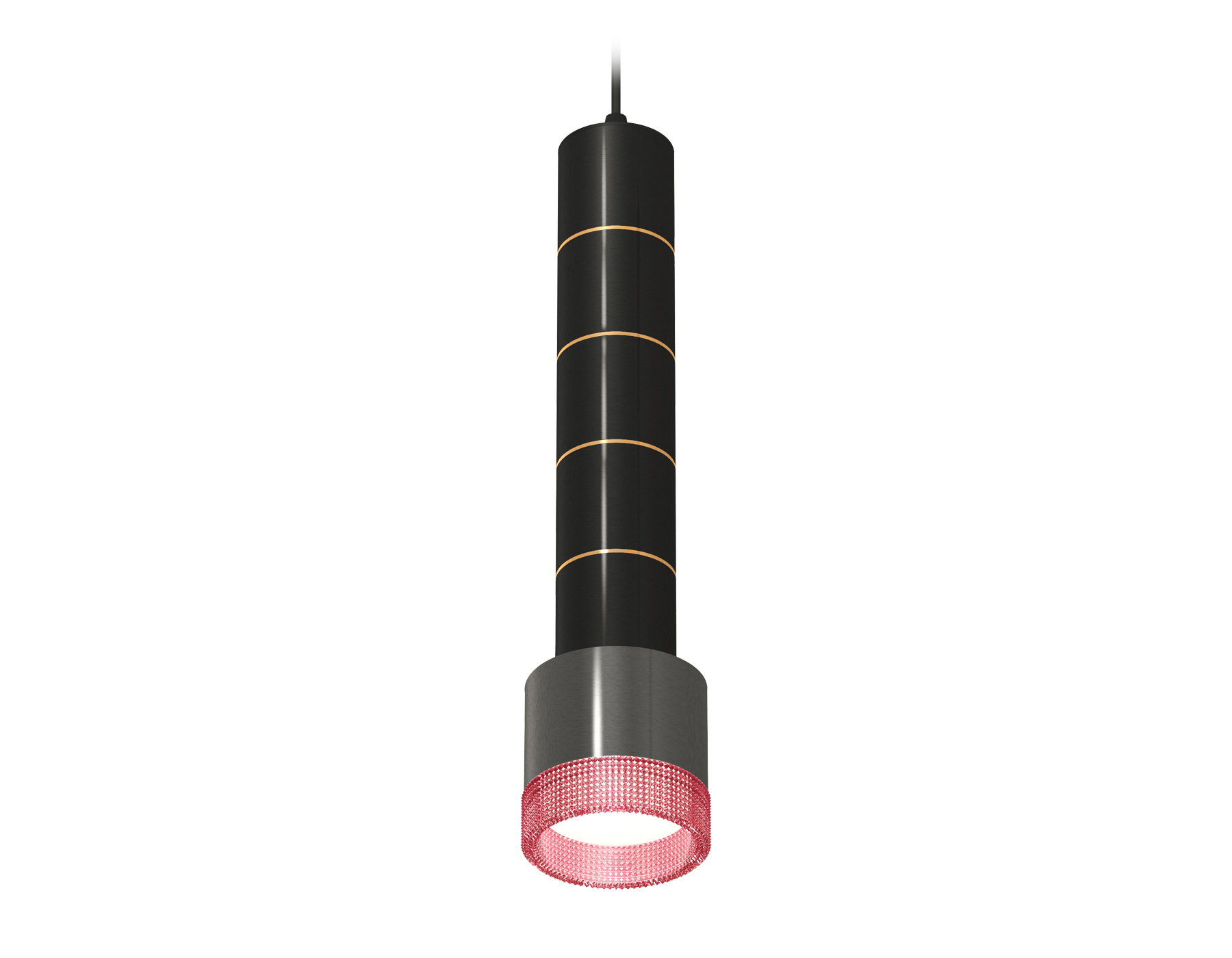 Ambrella Комплект подвесного светильника с композитным хрусталем XP8115015 DCH/PI черный хром/розовый GX53 (A2302, C6303, A2062, C6303, A2062, C6303, фото