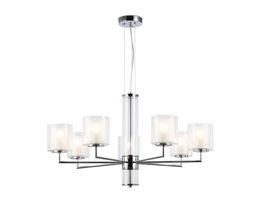 Ambrella Светильник подвесной LH56003/7 СH/FR хром/белый матовый E14*7 max 40W D790*1260 фото