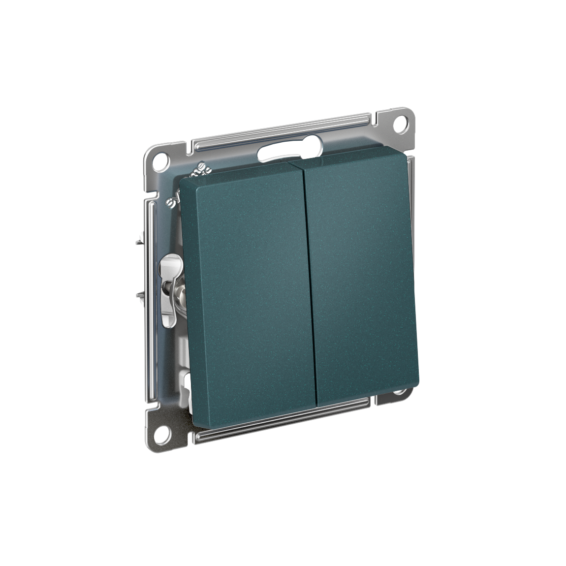 Systeme Electric AtlasDesign Изумруд Переключатель 2-клавишный, сх.6/2, 10АХ, мех., быстрозажим. клем. фото