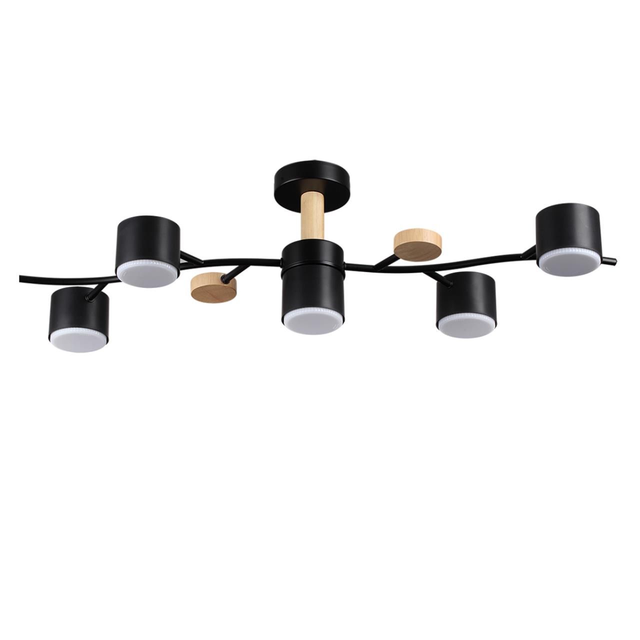 Lumion 8194/5C COMFI LN25 черный, металл/дерево/пластик Потолочный светильник LED GX53 5*9W 220V CRYPTO фото