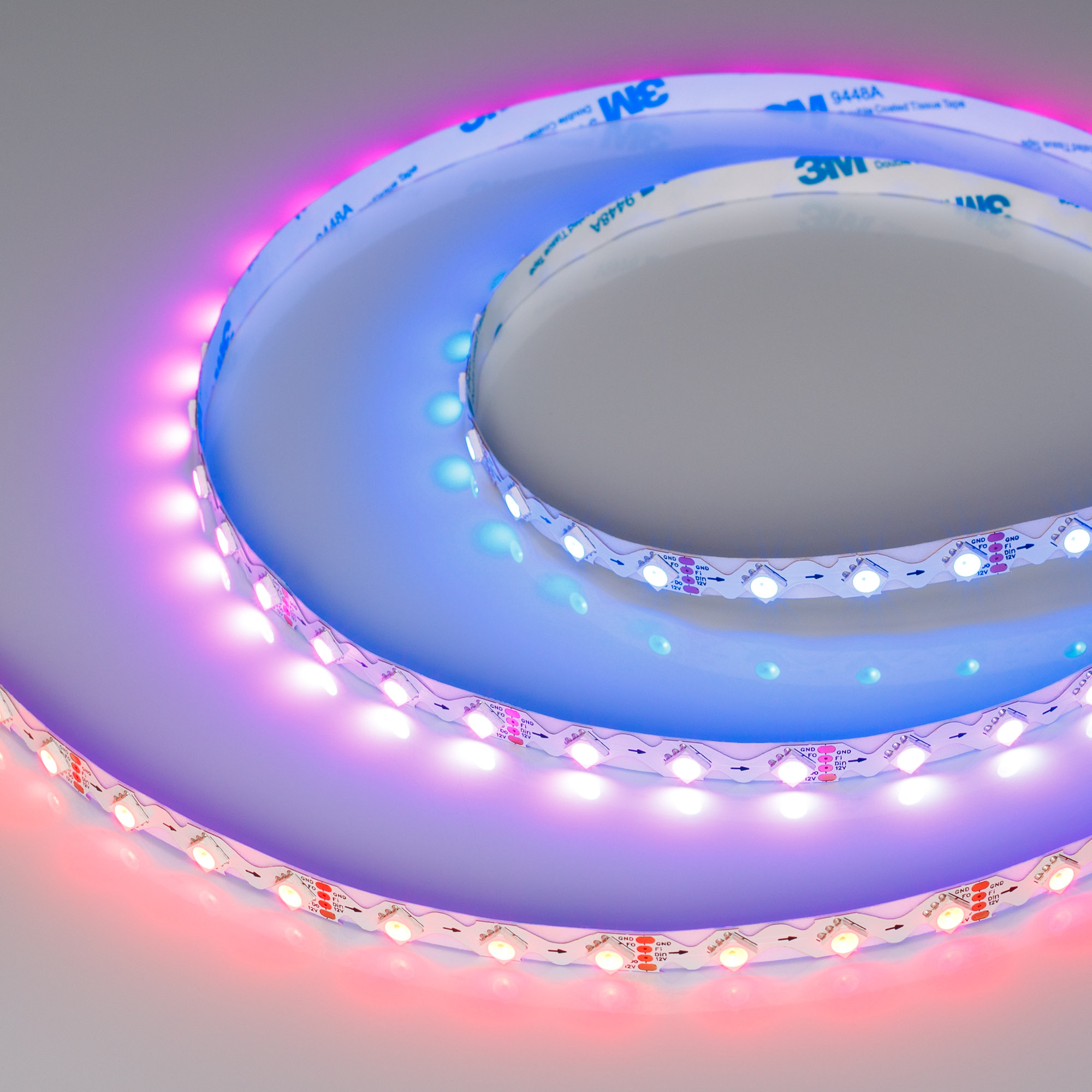 Arlight Лента SPI-RZ-B60-8mm 12V RGB-PX1-BPT (9 W/m, IP20, 5060, 5m) (-) фото