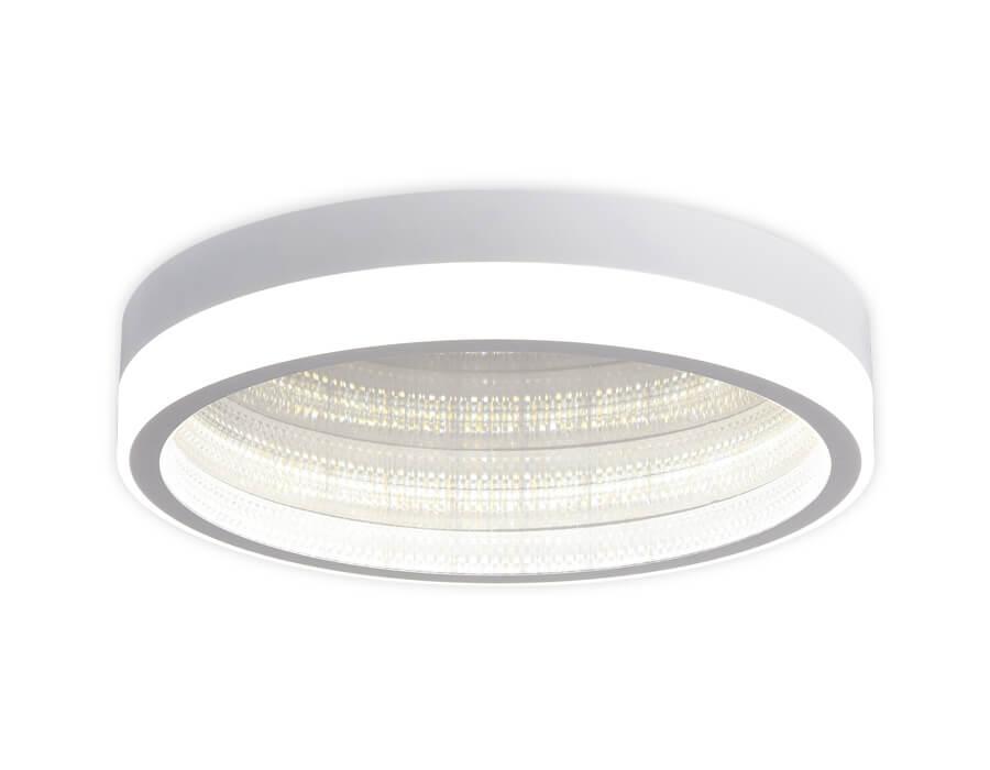 Ambrella Потолочный светодиодный светильник с пультом FA9431 WH белый 90W D500*90 (ПДУ РАДИО 2.4) фото