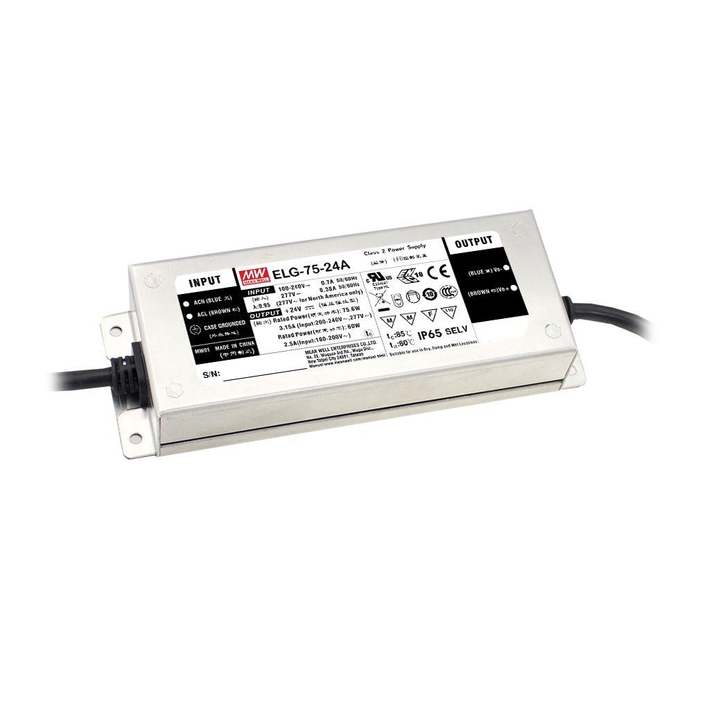 Varton Драйвер 75Вт 24V для светодиодной ленты Meanwell IP67 DALI 180x63x35,5 мм фото