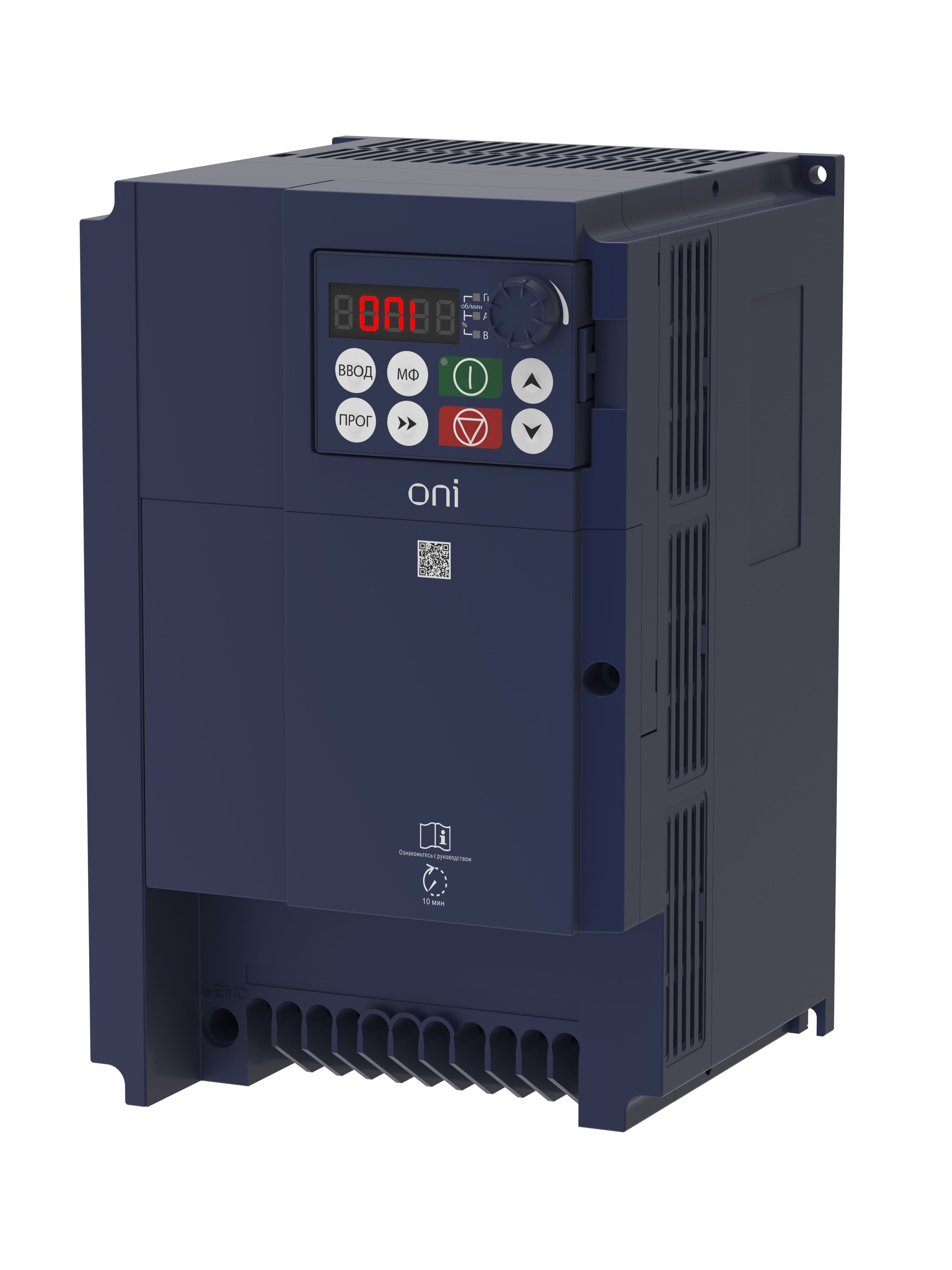 IEK ONI Преобразователь частоты FC-430 380В 3Ф 7,5-11кВт 17-25А встроенный тормозной модуль. фото