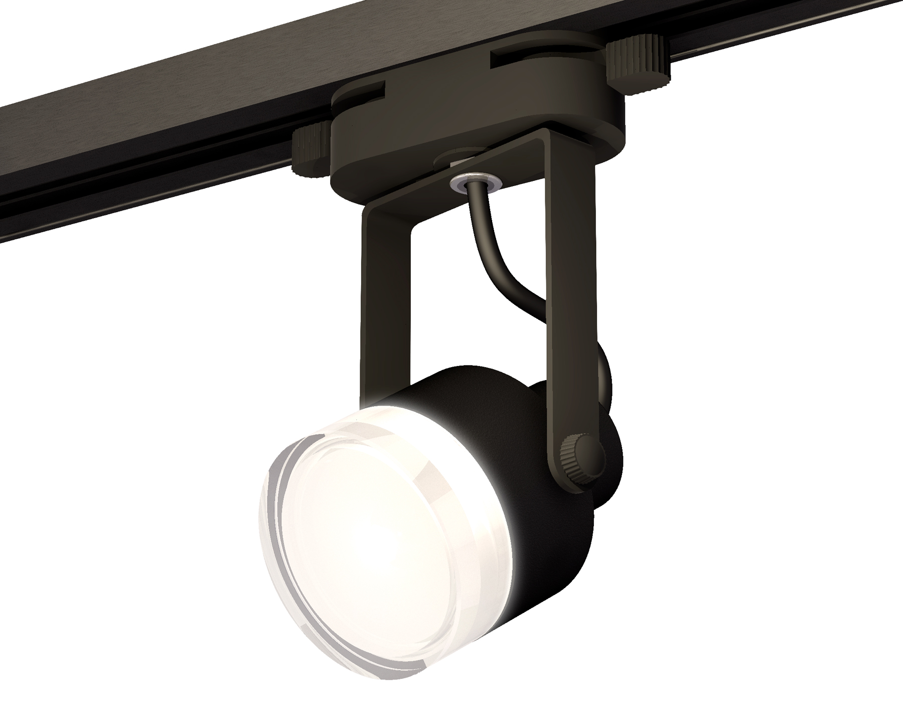 Ambrella Комплект трекового однофазного светильника XT6602083 PBK/FR/CL черный полированный/белый матовый/прозрачный MR16 GU10 (C6602, N6241) фото