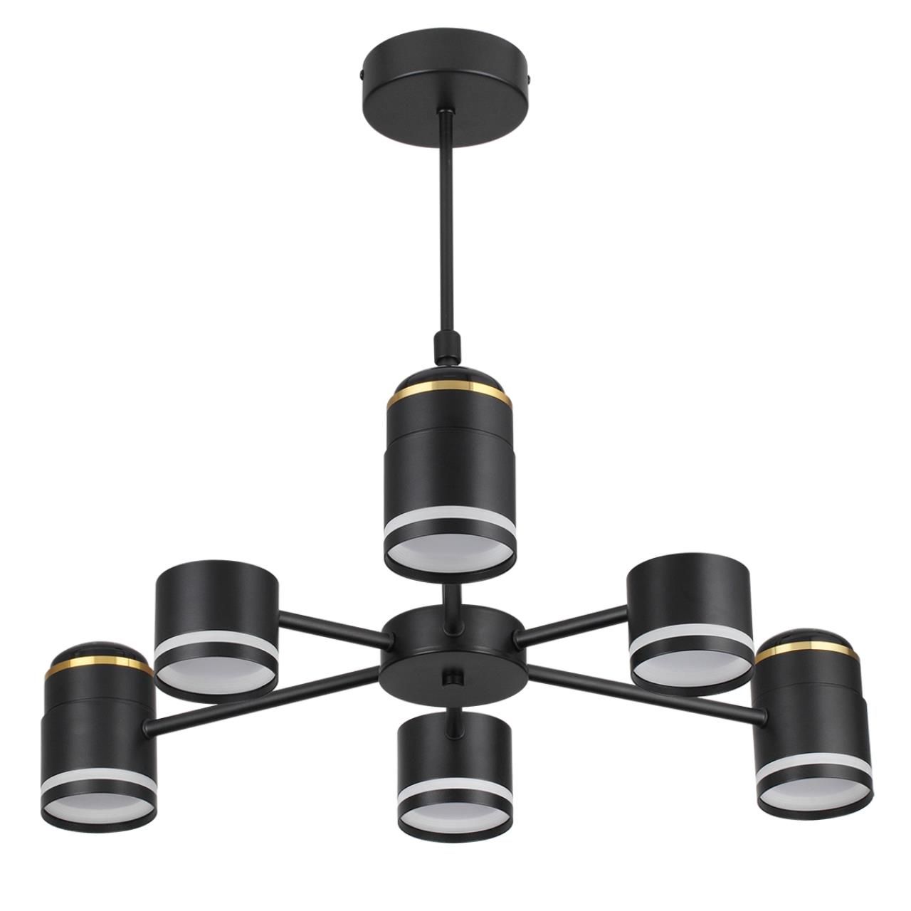 Lumion 8234/6C COMFI черный, металл/акрил Люстра потолочная LED GX53 6*10W + LED-проектор 3*5W 2700К 220V VIRSAVA фото