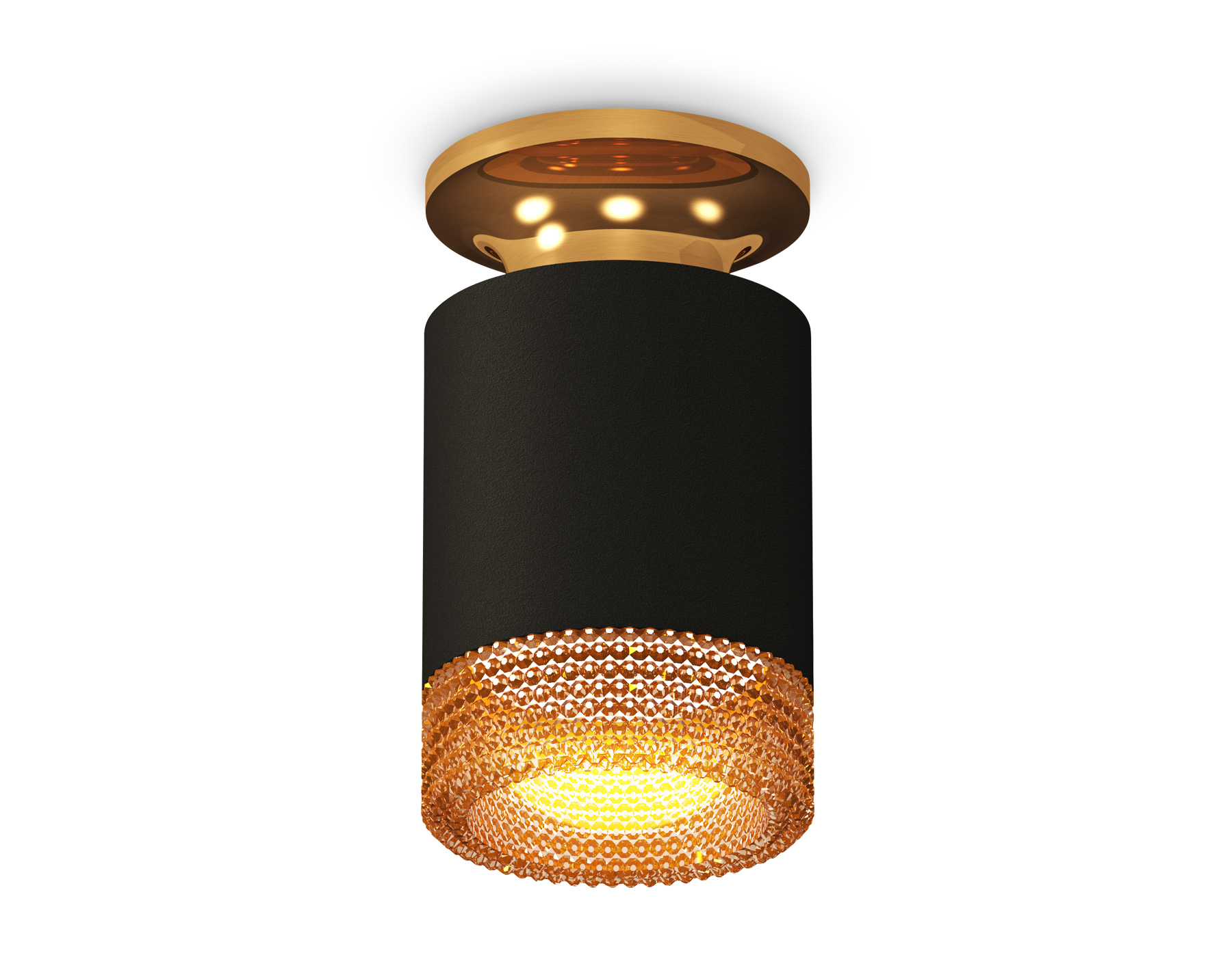 Ambrella Комплект накладного светильника XS6302162 SBK/PYG/CF черный песок/золото желтое полированное/кофе MR16 GU5.3 (N6905, C6302, N6154) фото