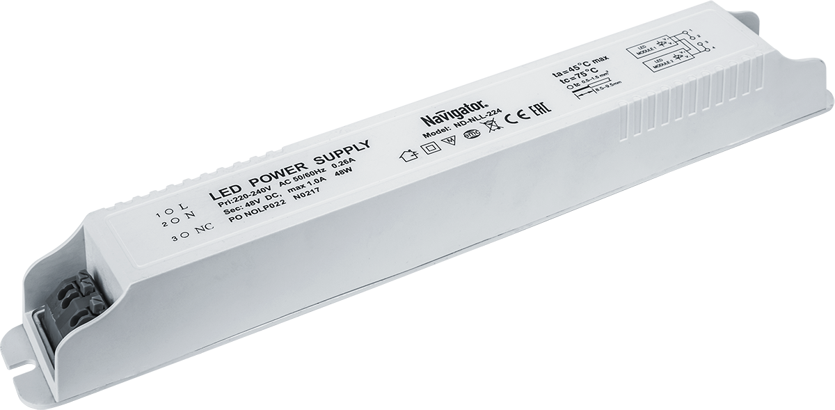 Драйвер Navigator D07-48W-48V-1000mA (50/1/1)