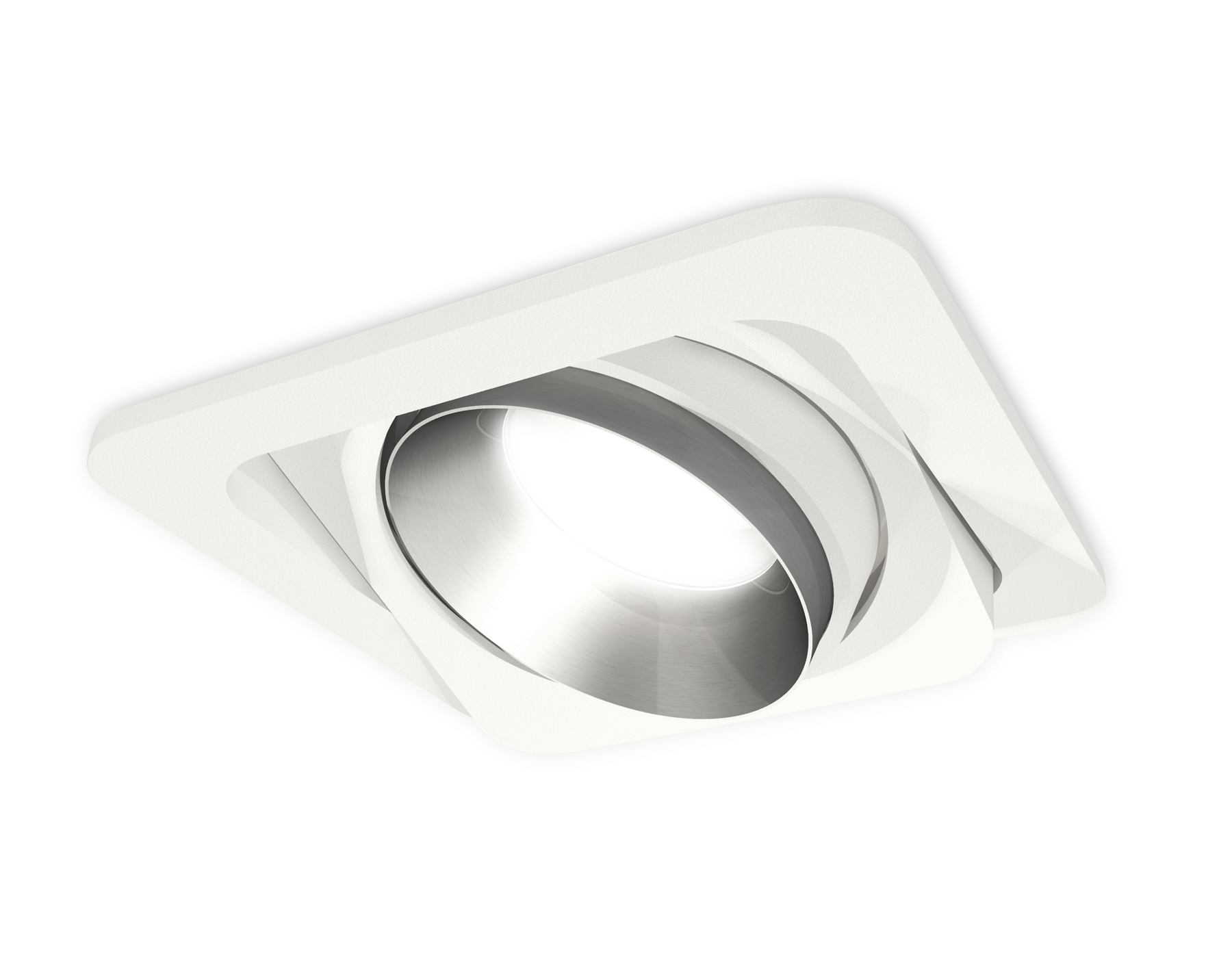 Ambrella Комплект встраиваемого поворотного светильника XC7658023 SWH/MCH белый песок/хром матовый MR16 GU5.3 (C7658, N7033) фото