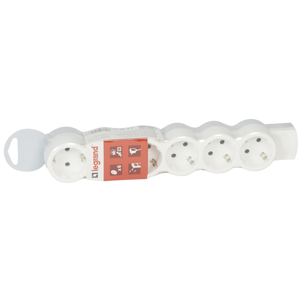 IEK STANDARD Колодка для удлинителя К06 6 мест бел. фото