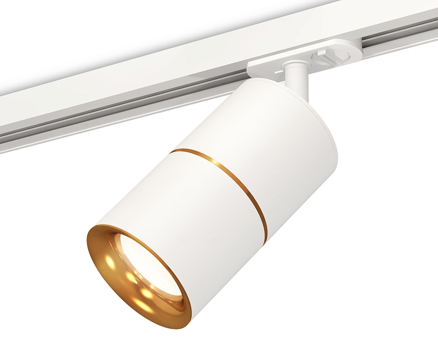 Ambrella Комплект трекового светильника XT7401020 SWH/PYG белый песок/золото желтое полированное MR16 GU5.3 (A2536, C7401, A2072, C7401, N7014) фото