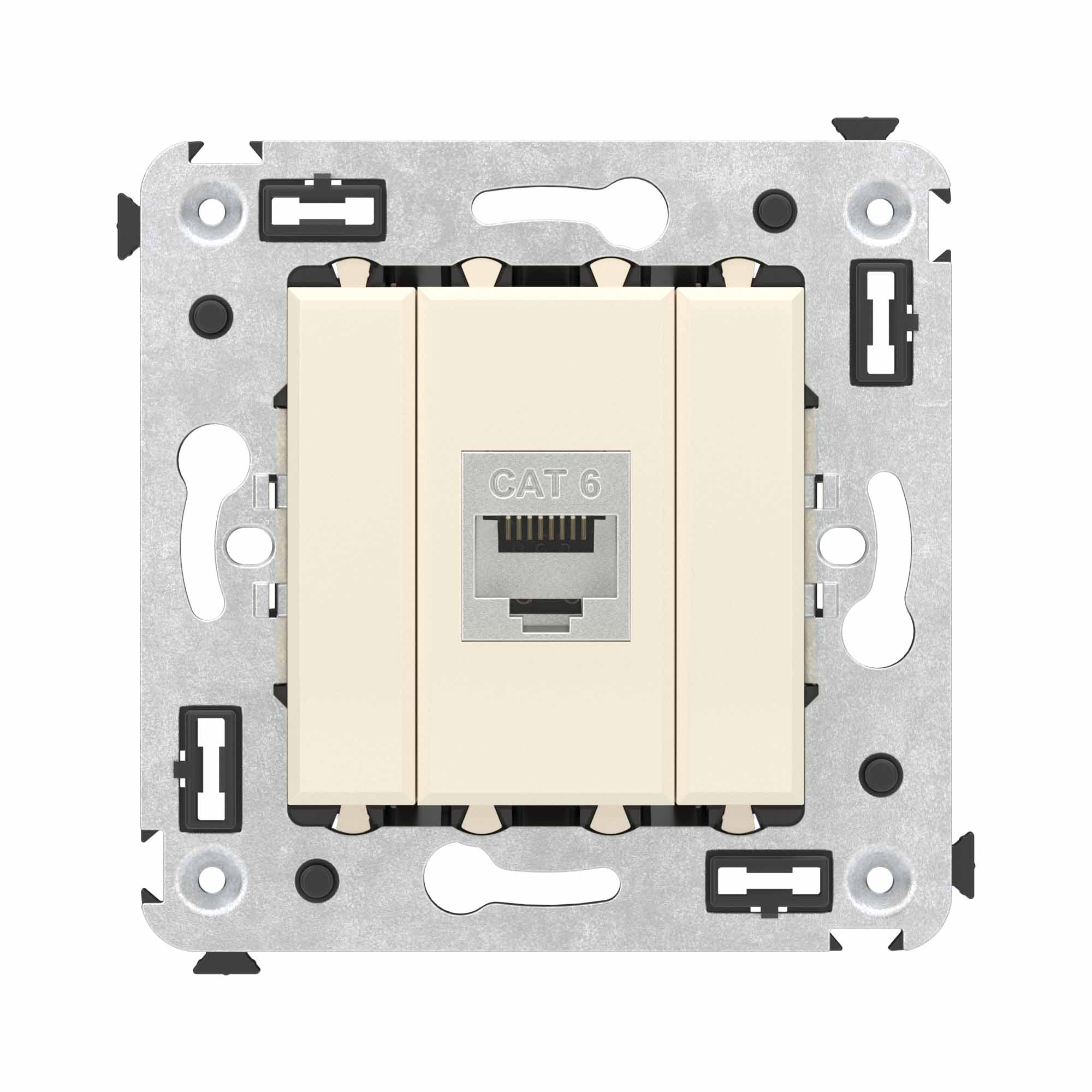 DKC Avanti Компьютерная розетка RJ-45 без шторки в стену, кат.6 одинарная экранированная, 