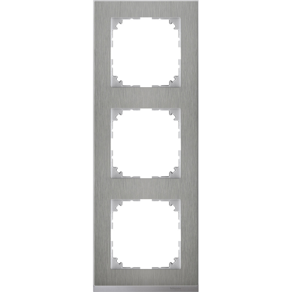 Schneider Electric Merten SM M-Pure Decor Нерж.сталь/Алюминий Рамка 3-ая фото