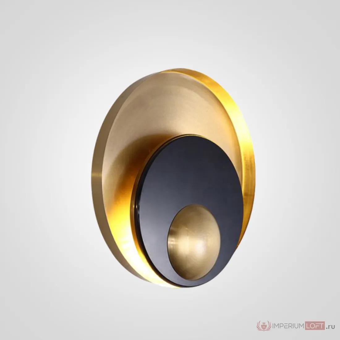 ImperiumLoft Бра Джаггер Black WALL LAMP round gold фото