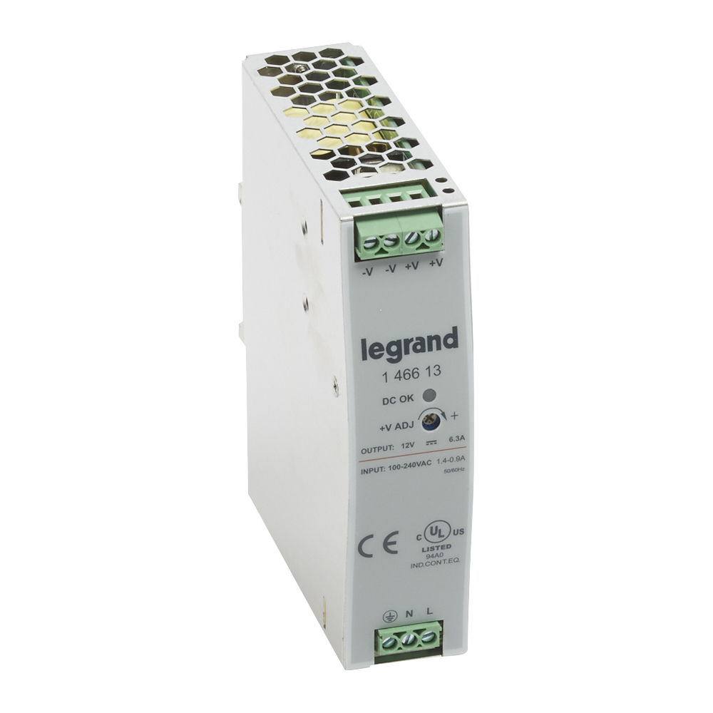 Legrand 1-фазный Импульсный источник питания 12В 75Вт 6,3A. фото