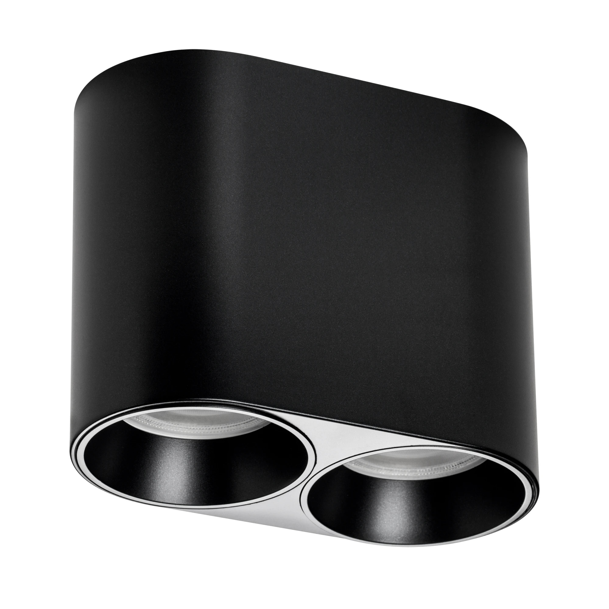 Lightstar 213467 Рамка (светильник) PVC д/LED-модулей 941хх и LED-ламп D50мм RULLO 2x ROUND ЧЕРНЫЙ, шт фото