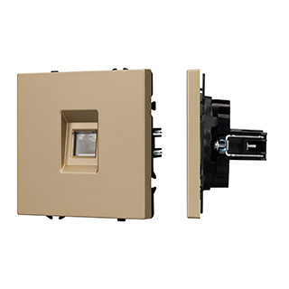 Arlight Механизм компьютерной розетки SCT-NOBE-MPC1-SFPL-GD (RJ-45, CAT6) (Золотой песок) фото
