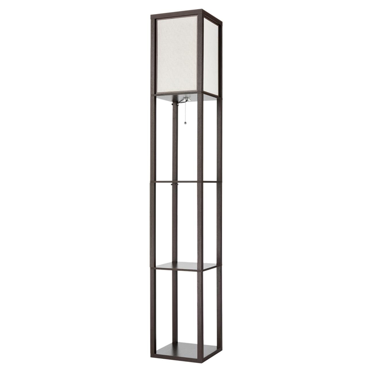 Lumion 8090/1F COMFI LN24 кофейный/белый, дерево/текстиль Торшер Е27 1*60W 220V PRACTIC фото