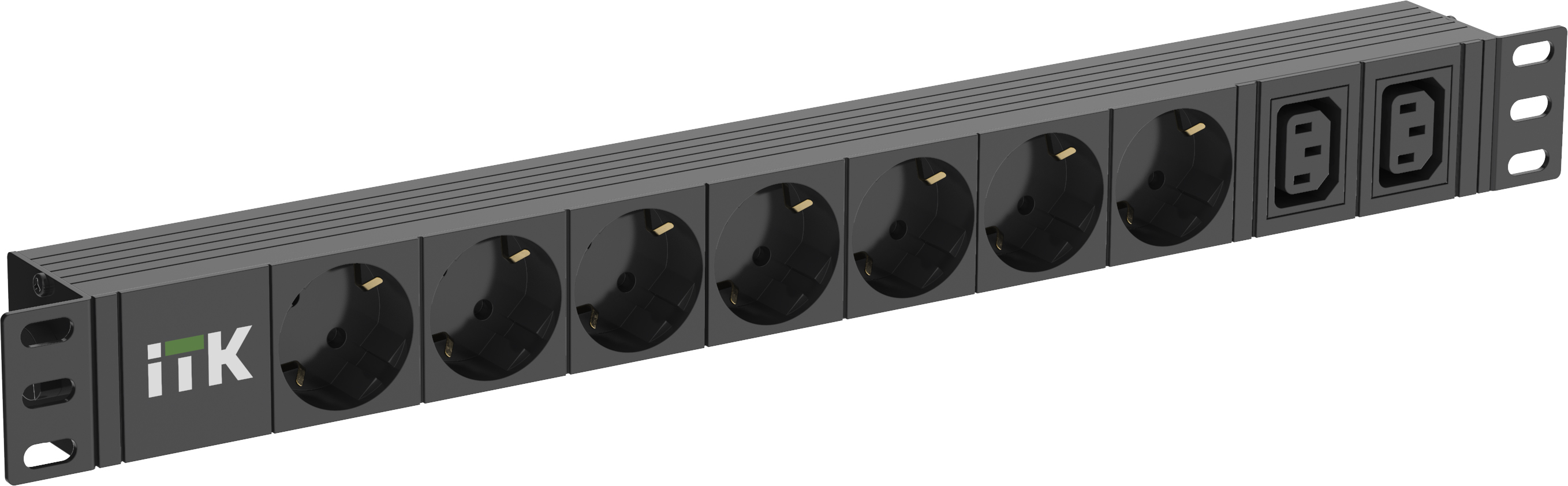 IEK ITK PDU 7 розеток нем. ст. + 2 С13 1U каб. 2м нем. ст. фото