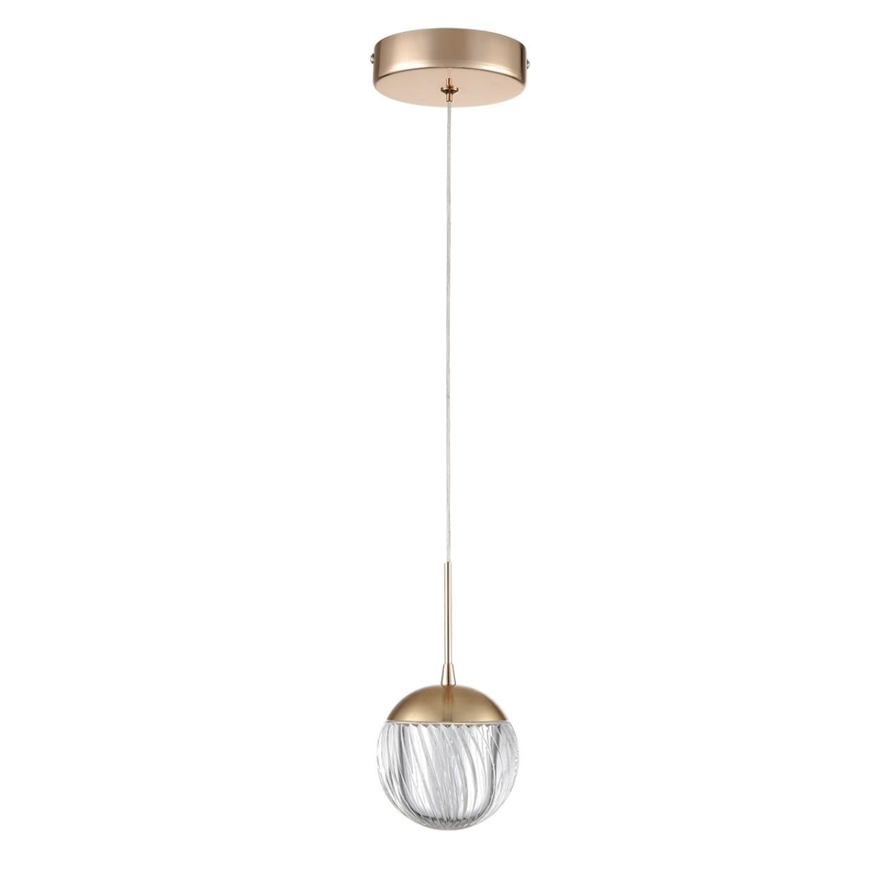 Lumion 8083/1A LEDIO LN24 золото/прозрачный, металл/акрил Подвесной светильник LED 1*3W 220V RIMINI фото