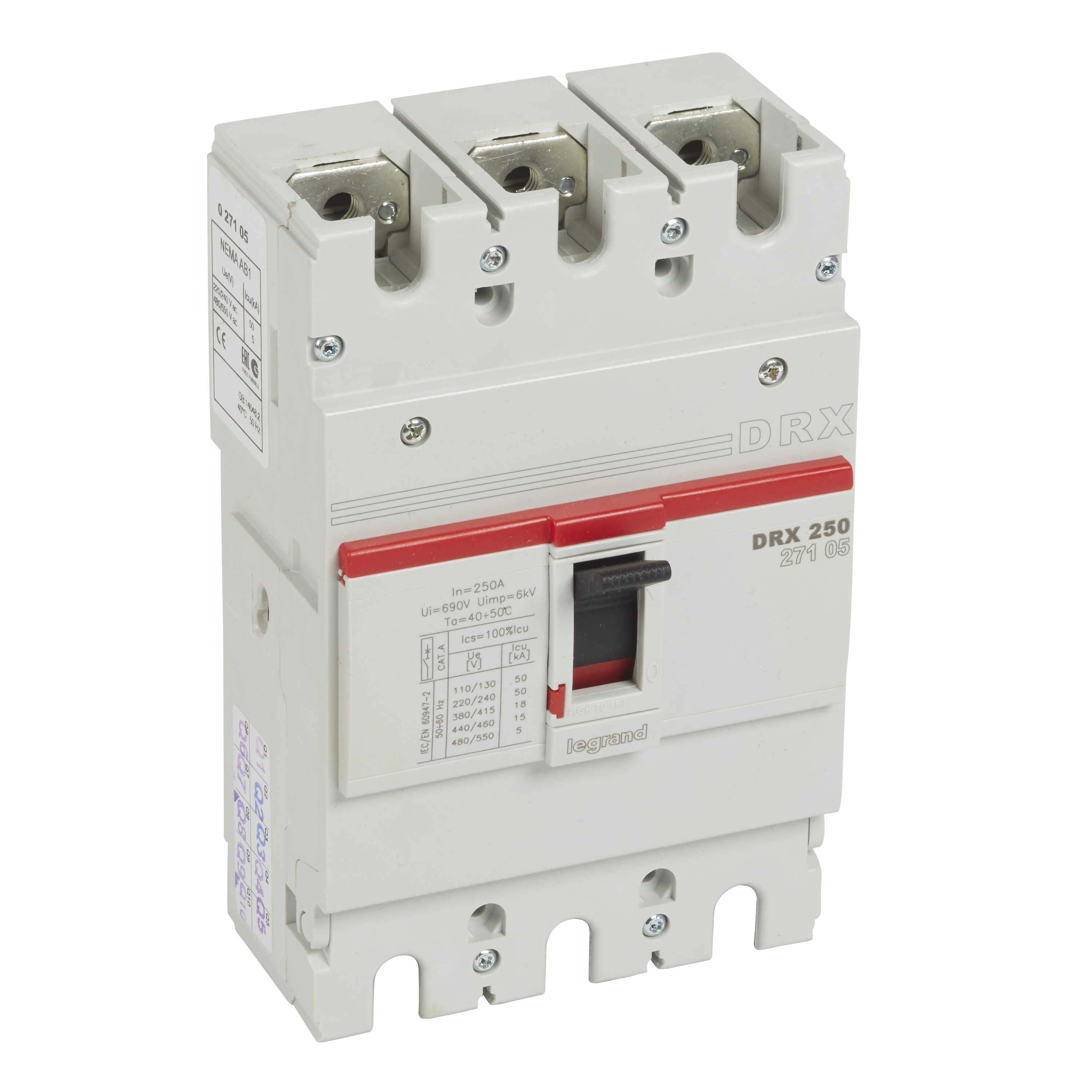 Legrand DRX250 Выключатель силовой автоматический термомагнитный MT 250A 3P 18KA. фото