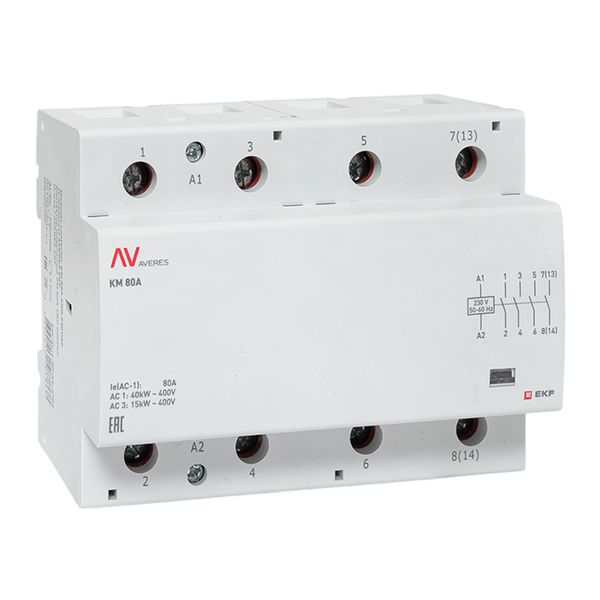EKF Контактор модульный КМ 80А 4NO 230В АС (6 мод.) AVERES фото