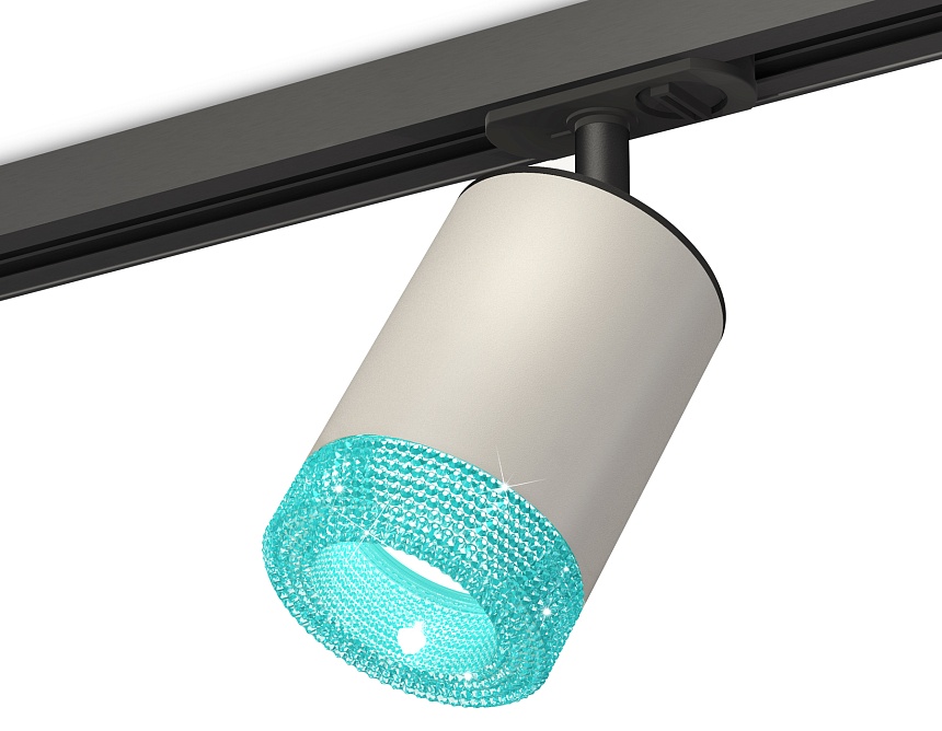 Ambrella Комплект трекового светильника с композитным хрусталем XT7423011 SGR/BL/SBK серый песок/голубой/черный песок MR16 GU5.3 (A2537, C7423, N7194) фото
