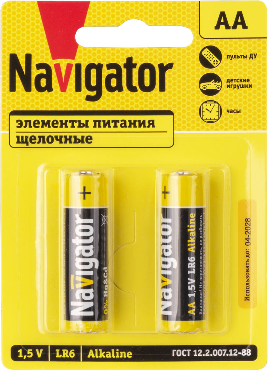 Элемент питания Navigator NBT-NPE-LR6-BP2 (480/24/2)