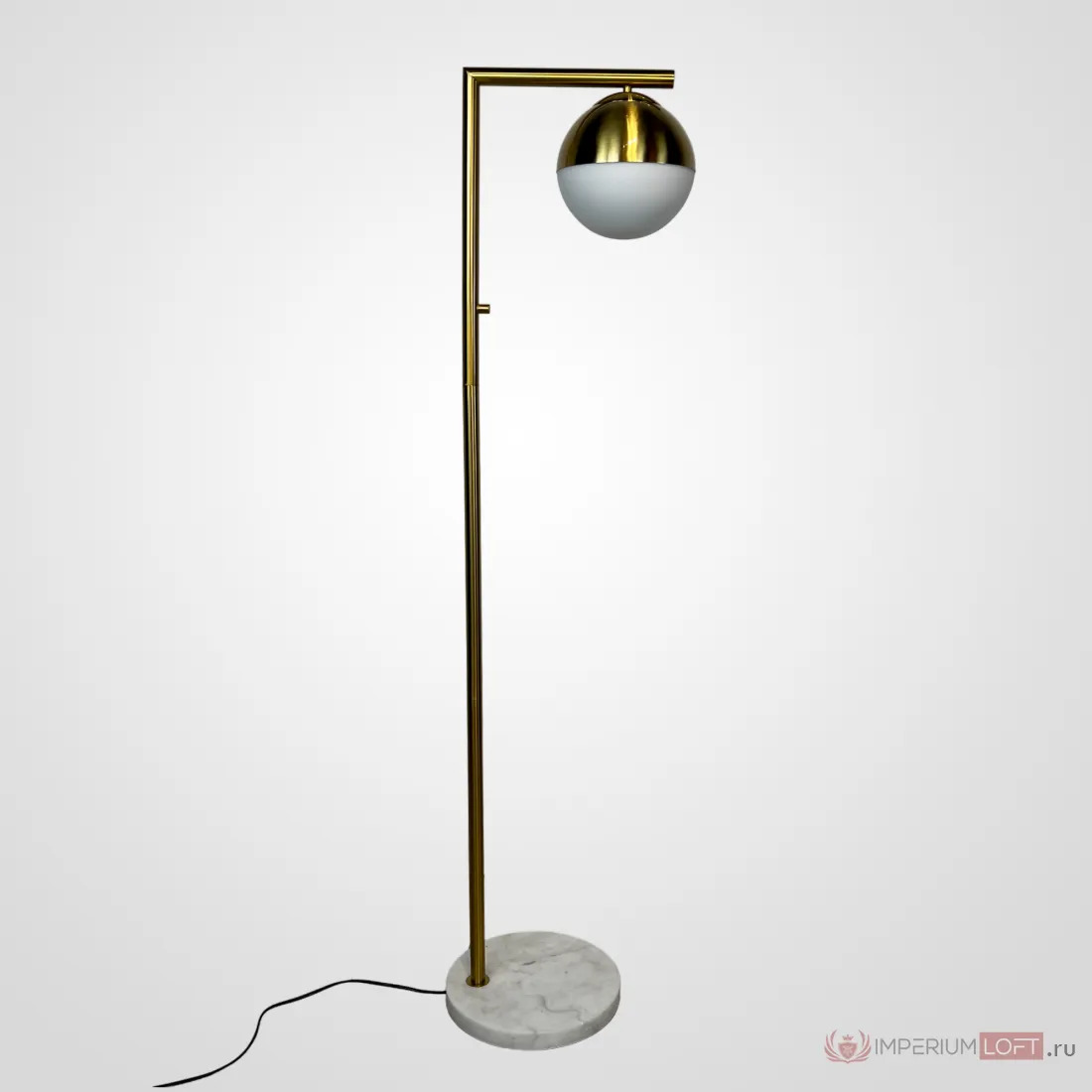 ImperiumLoft Торшер Geneva Single Glass Globe Floor Lamp фото