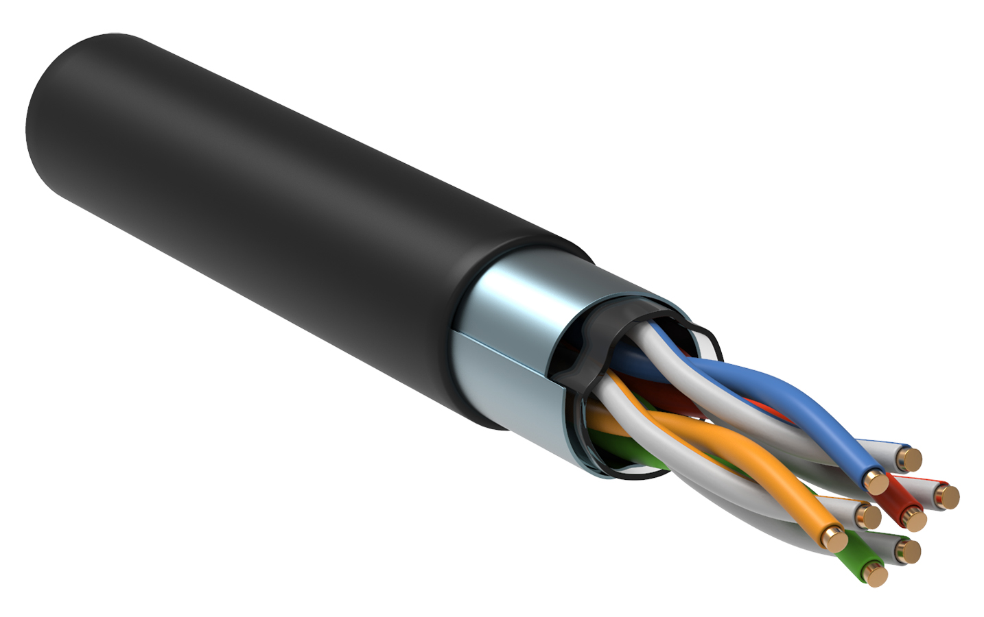 IEK ITK Каб. вп F/UTP, кат.5E 4х2х24AWG solid, LDPE, 305м, чер. фото